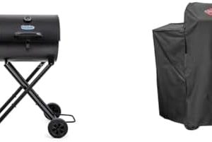 Char-Griller E1816 King-Griller 320 sq. in. Portable Charcoal Grill and Char-Griller 6060 Patio Pro Charcoal Grill Cover